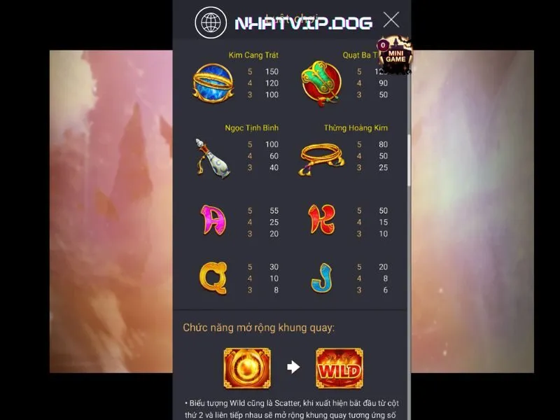 Danh sách Combo thắng nổ hũ Tây Du Thần Khí