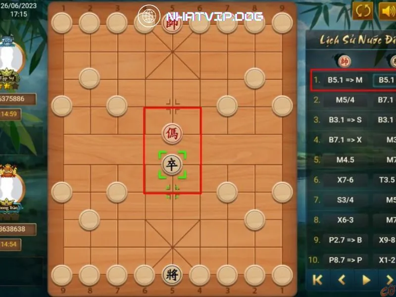 Giao diện bàn chơi cờ úp Nhatvip