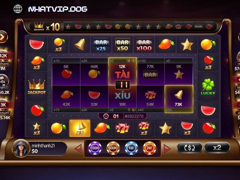 Giao diện game xèng 777 đơn giản, dễ thương