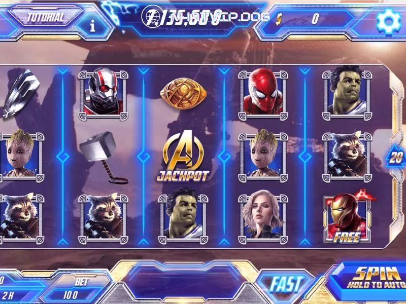 Giao diện trò chơi Avengers Nhatvip