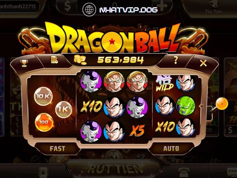 Giao diện trò chơi Dragon Ball Nhatvip