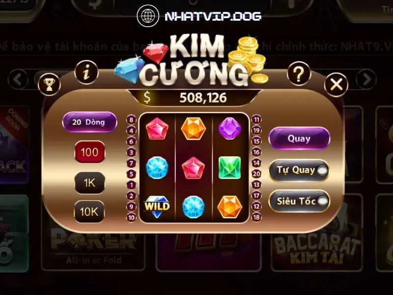 Giao diện trò chơi Kim cương Nhatvip