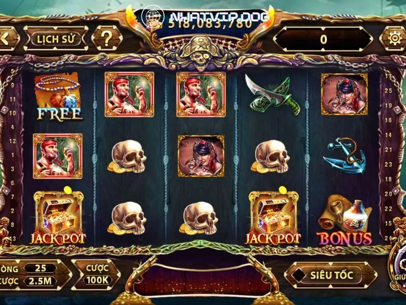 Giao diện trò chơi Pirate King Nhatvip