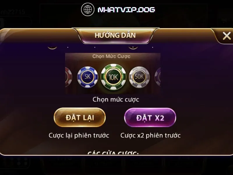 Hướng dẫn thao tác đặt cược
