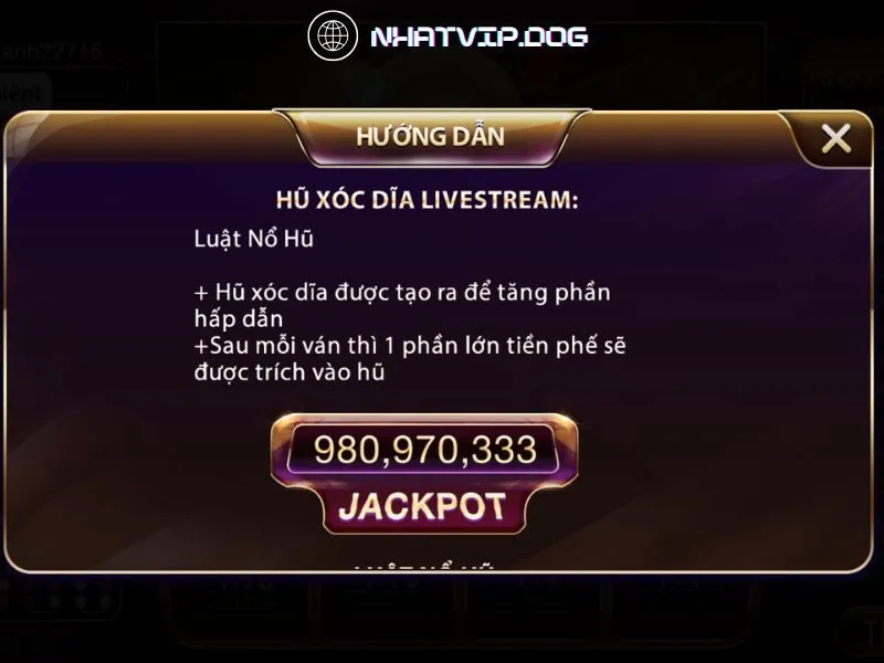 Luật nổ hũ đặc biệt trong xóc đĩa live