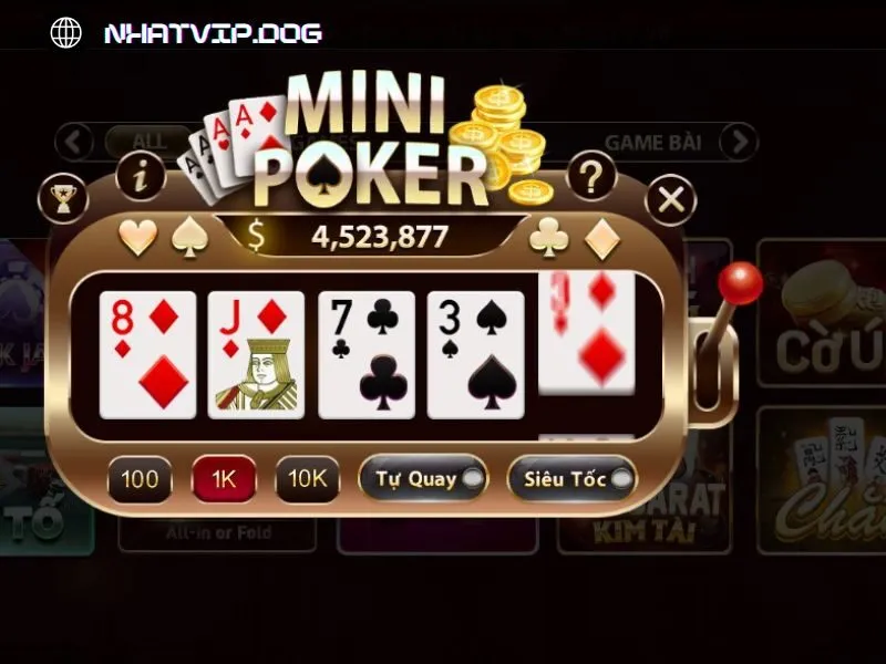 Mini Poker thuộc thể loại game quay cuộn cải tiến