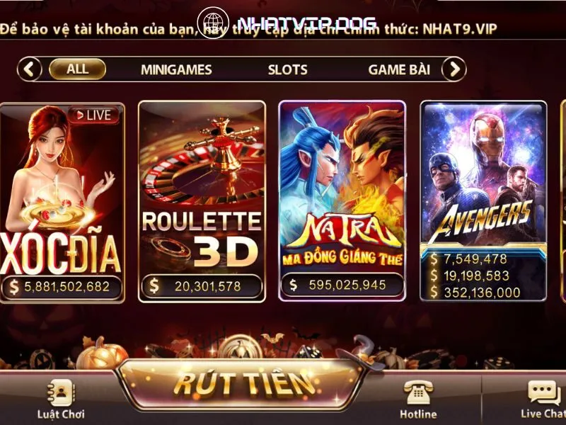 Roulette 3D có giao diện 3D sinh động
