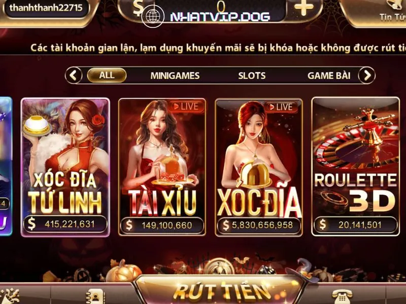 Tài xỉu livestream Nhatvip được đông đảo người chơi yêu thích