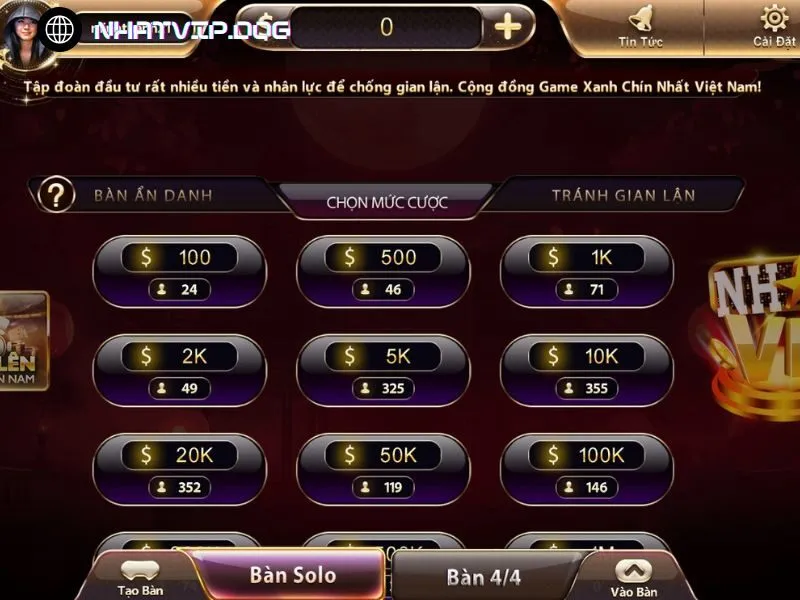 Thoải mái kết nối với người chơi cùng sở thích Tiến lên