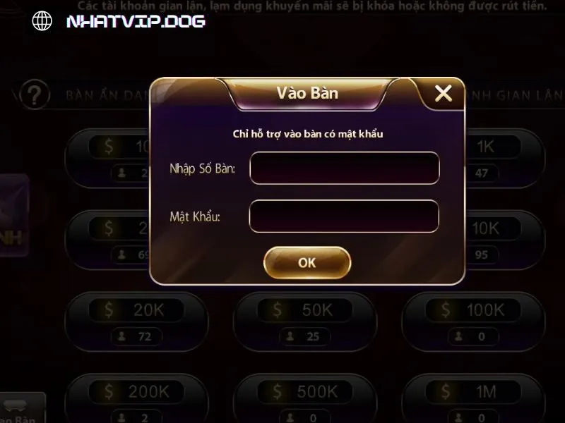 Thoải mái tự tạo bàn chơi Mậu Binh