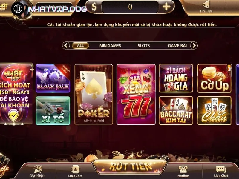 Xèng 777 thuộc top game quay hũ tại Nhatvip